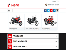 Tablet Screenshot of heromotocorp.com